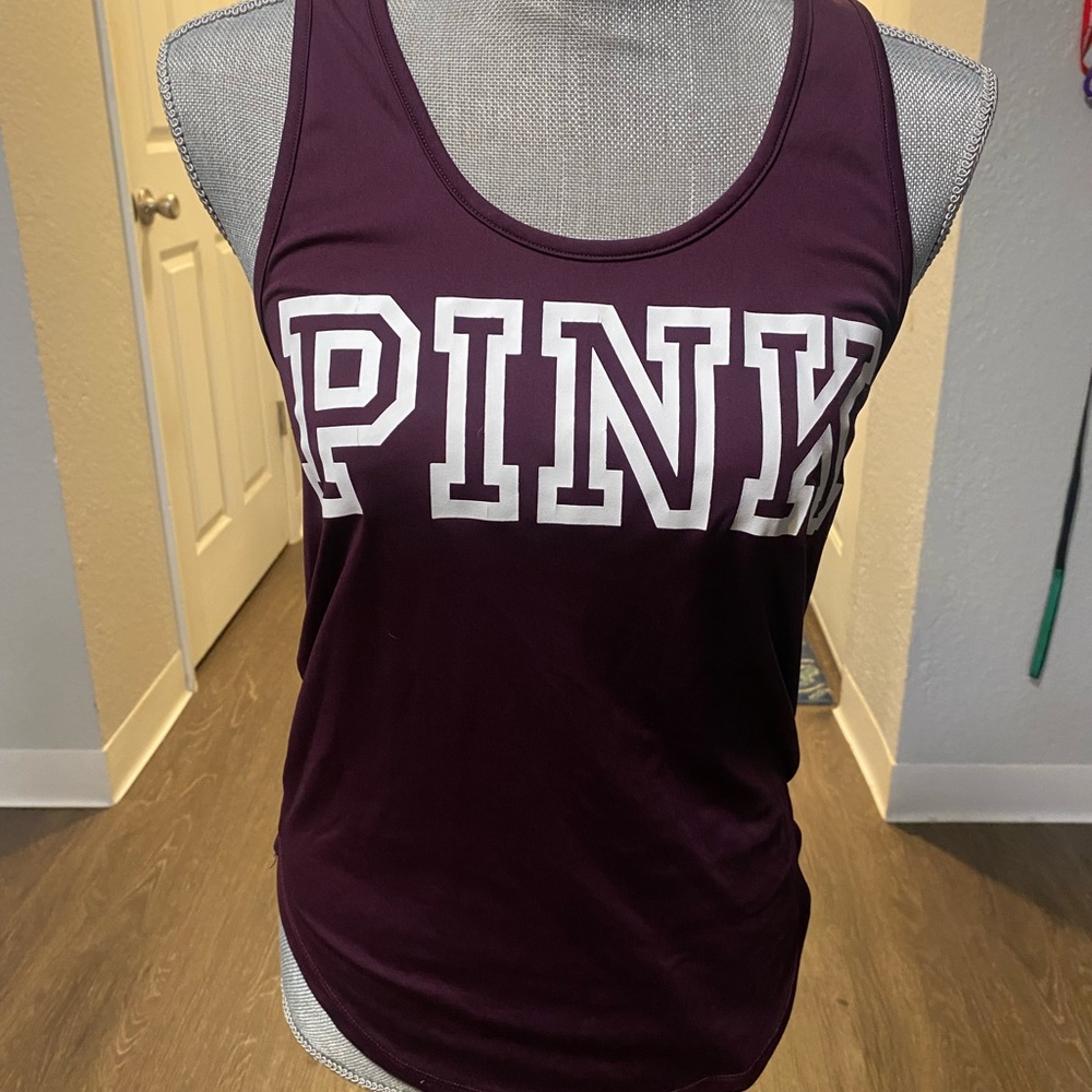 Victoria's Secret Pink maroon racer back tank.